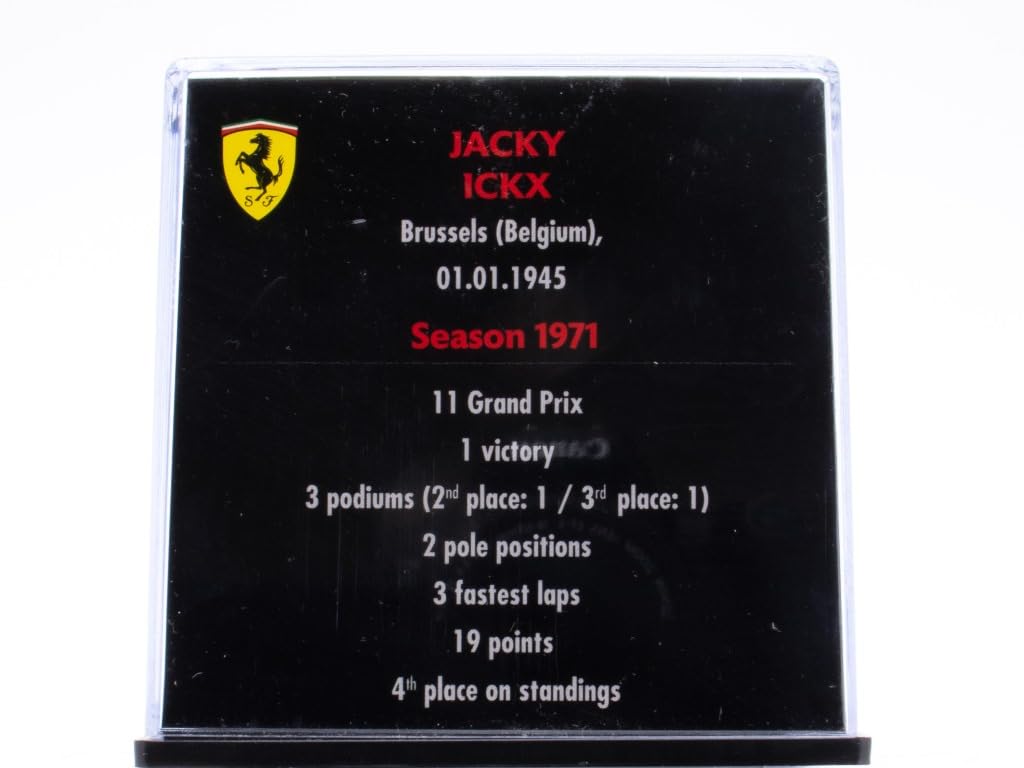 OPO 10 - Formula 1 Helmet Compatible with Ferrari F1: Jacky Ickx 1971-1/5 Scale - CAS27 - Image 2