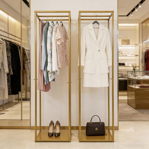kunghei 72' Tall Boutique Retail Clothing Garment Racks Wedding Dress Display Stand Heavy Duty Metal...