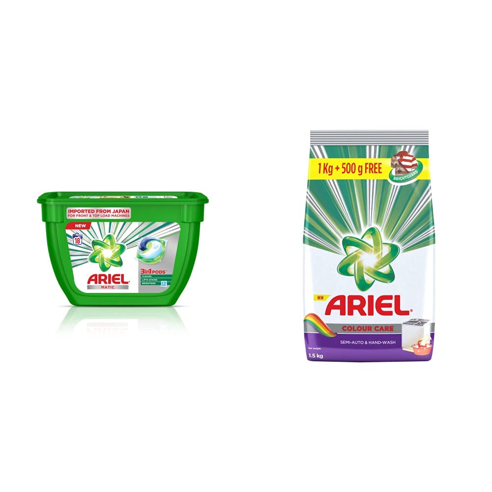Buy Ariel Matic 3in1 PODs Liquid Detergent Pack 18 Count for Both Front
