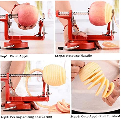 3 in 1 Apple Peeler Slicer Machine Cutter Corer Fruit Groente Potato Remover Rode Keuken Fruitschiller - Image 3