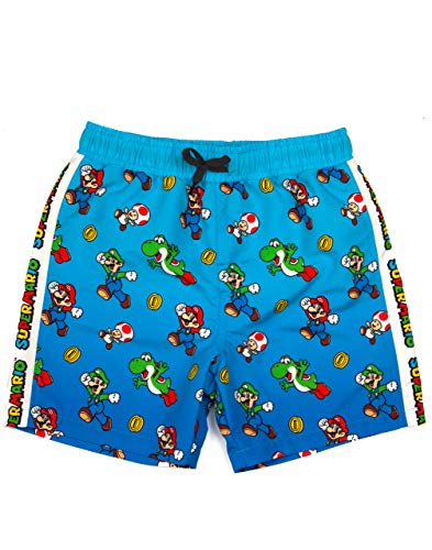Super Mario Swim Shorts Boys Luigi Kids Gamer Natación Troncos
