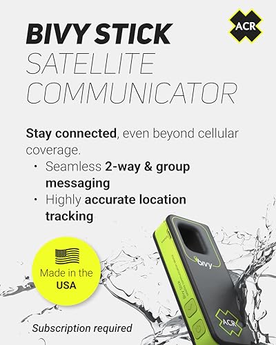 ACR Bivy Stick Satellite Communicator - Two-Way Global SMS, GPS Tracker, Off-Grid Communication, SOS Emergency Beacon, Satellite Messenger & Location Sharing - iOS/Android App - Image 3