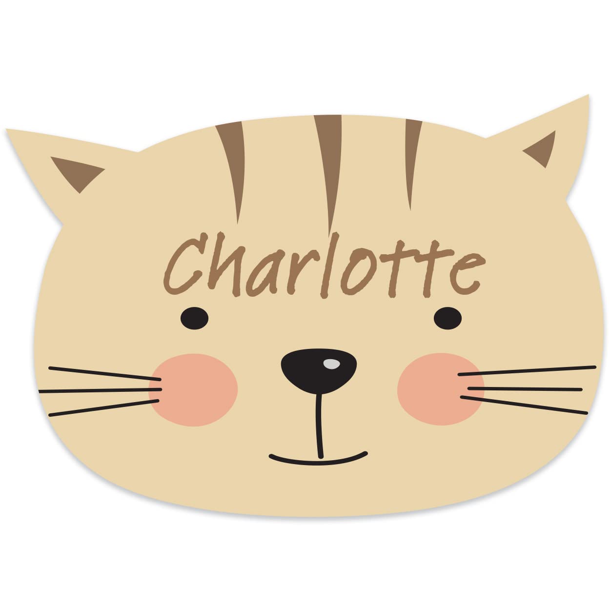 Paper Themes Cat Personalised Shaped Placemats (Cat)