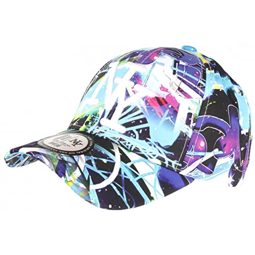 Casquette enfant violette bleue NY bicolore et réglable de 7 à 11 ans