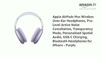 Apple AirPods Max Wireless Over-Ear Headphones, Pro-Level Active