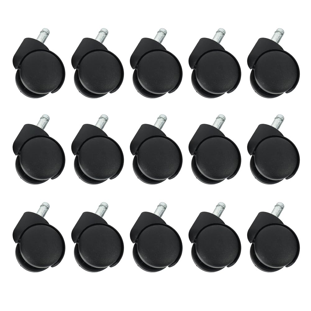 Jnchdghwa Black 50Mm Chair Roller Castor Wheels - Set Of 15