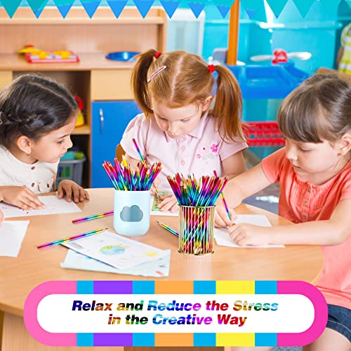 Fainne FAINNE-RAINBOW PENCILS-09 96 Pieces Rainbow Color Pencils 4 In 1 Rainbow Pencils Wooden Colored Pencils Multi Colored Pencil thumb #3