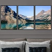 3 Piece Framed Canvas Wall Art Lake Landscape Canvas Prints Home Artwork Decoration for Living Room,Bedroom - 16