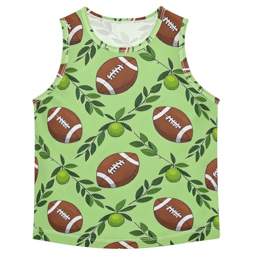 Boys' Tank Top Shirt Rugby Olive Fruit Pattern Sleeveless T-Shirts
