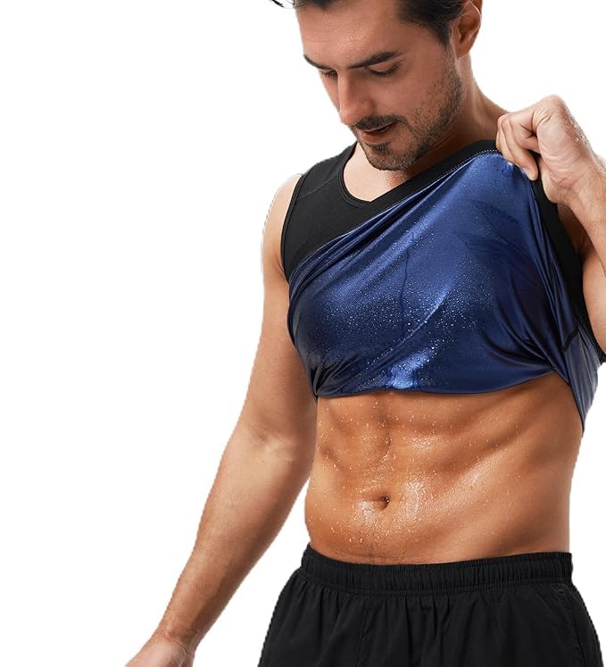 amrio Compression Sweat Shaper Vest for Men Tummy Tucker Shapewear Slimming Vest for Men Compression Tights-picture-40