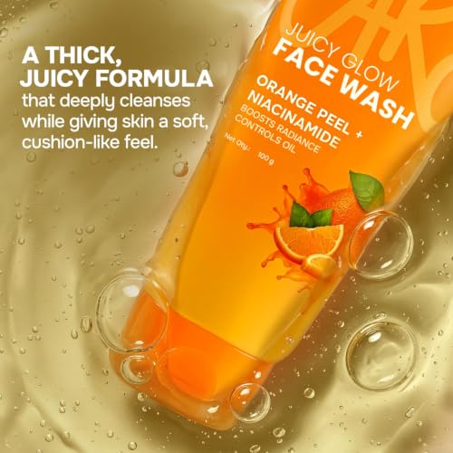 Image of Swiss Beauty Care Juicy Glow Face Wash | Orange Peel + Niacinamide | Removes Dirt & Grime | Boosts Radiance | Fades Dark Spots | Hydrates Skin-100g