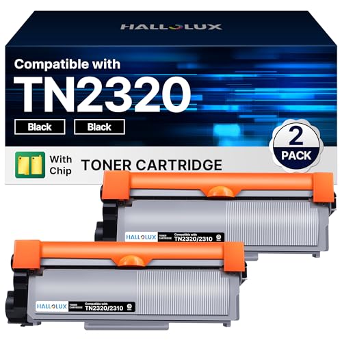HALLOLUX TN2320 Tóner compatible con Brother TN-2320 TN2320 TN-2310 Toner para Brother MFC L2700DW MFC-L2700DN MFC-L2720DW HL-L2340DW HL-L2300D DCP-L2520DW DCP-L2540DN MFC-L2740DW (2 negros)