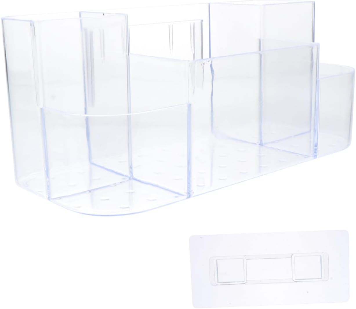 jojofuny Wall-mounted Bathroom Toiletry Organizer, Multi-grid Cosmetic Storage Box for Makeup and Skincare, Nail Care Organizer for Bathroom Counter and Shower Area