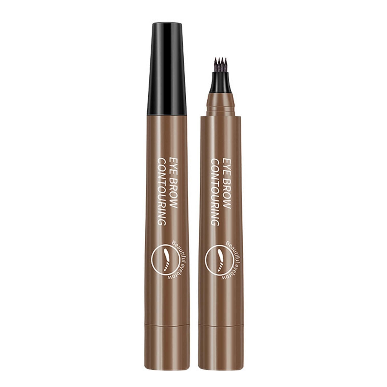 Lápiz de cejas de 4 puntos, resistente al sudor, con 4 puntas de horquilla, lápiz de cejas, lápiz de cejas, lápiz de cejas, lápiz de cejas líquido de larga duración, maquillaje de ojos