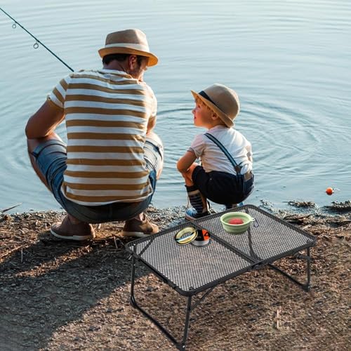 Table à manger avec plateau en maille portable pour camping et patio - 3