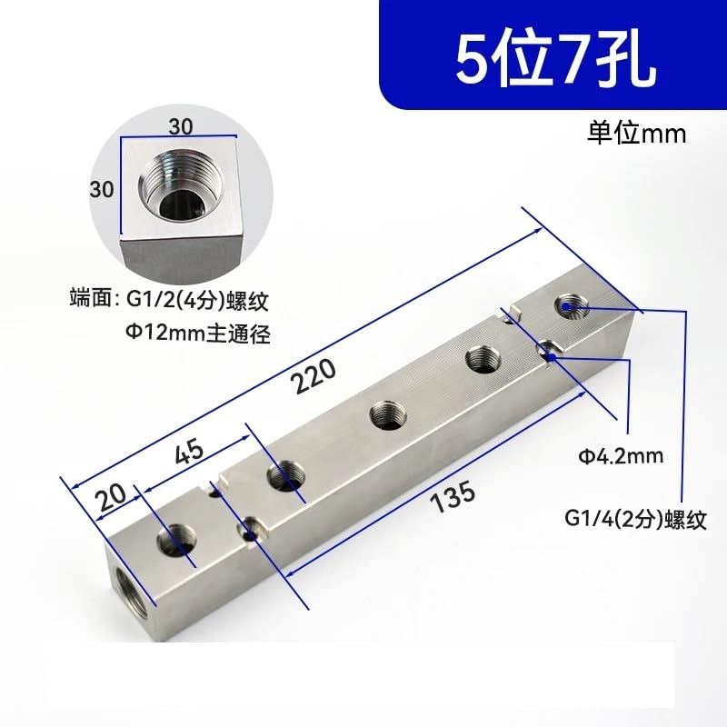 1PC High Pressure 30x30mm G1/2