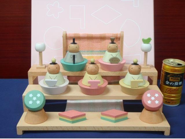 即納！込み♪Puca(プーカ)のひな人形 木製 組み木 お雛様