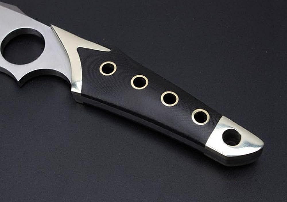 FARDEER Knife 00AS Outdoor Camping Tool Knife, zawiera brązową skórzaną osłonę, narzędzie kempingowe do wędkowania, polowania, aktywności sportowej