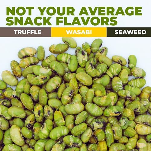 Edamame Beans Snack by Zest Delites, Truffle Seaweed Wasabi Roasted, 24pk - image 5