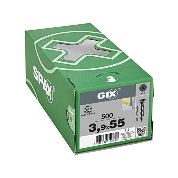 SPAX GIX-A Schnellbauschrauben 3,9 x 55 mm Feingewinde, 500 Stück, Trompetenkopf, Kreuzschlitz-H2, Trockenbauschrauben… – Bild 5