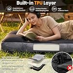 Self Inflating Sleeping Pad with Electric Pump, 4" Ultra-Thick Foam Sleeping Mats for Camping with Built-in Pillow, 9.5 R-Value 4 Season Camping Mattress Pad for Cot Truck Car Home - Image 4
