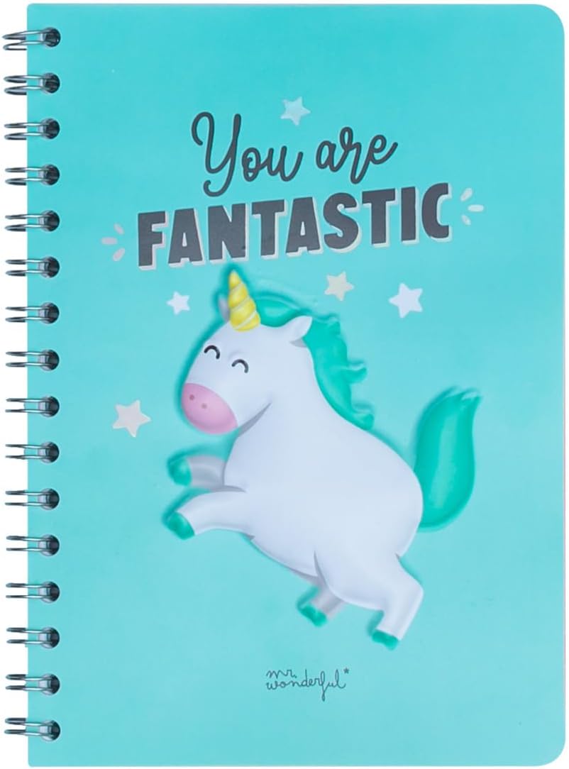 Mr. Wonderful a5 3d unicorn notebook