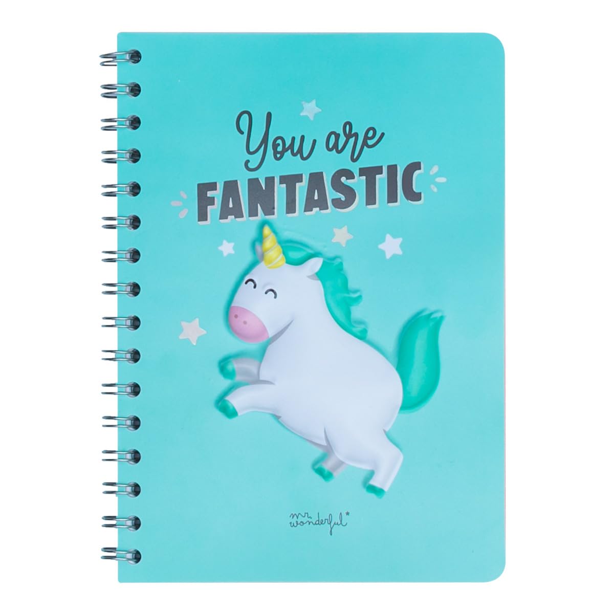 Mr. Wonderful a5 3d unicorn notebook