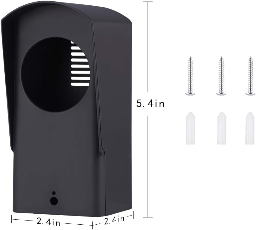 Wyze Cam Pan Wall Mount Bracket with Silicone Case, Wyze Cam Wall Mount Set Protective Adjustable for Indoor and Outdoor Anti-Sun Glare and UV Protection Easy Installation (Black)
