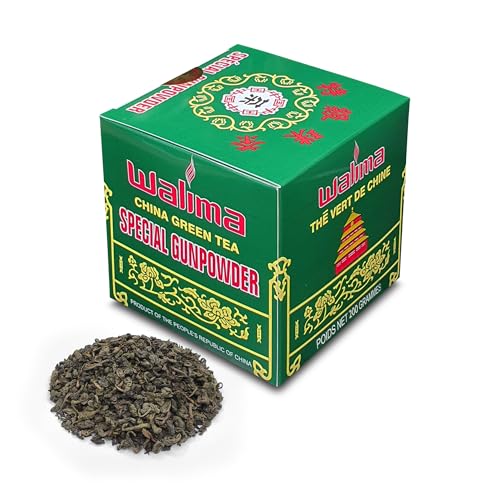Thé Vert De Chine Walima 200g Gunpowder - Feuilles Entières, Récoltées à La Main, 100%...
