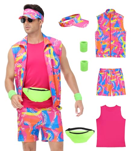 Costume d'entraînement des années 80 pour homme et deguisement couple 90s