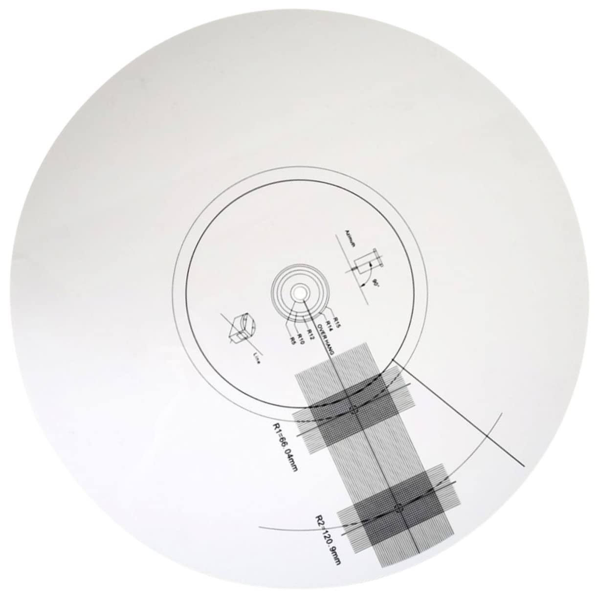 Righello di Calibrazione Antiscivolo per Pickup di Dischi in Vinile Misuratore di Allineamento per Giradischi Strumento di Allineamento per Testine di Dischi in Vinile