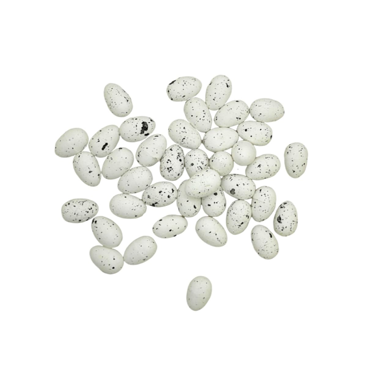 Gatuida Lot de 100 Œufs Factices de Pigeon, Œuf Décoratif en Faux, Surface Lisse, en Plastique, pour Élevage et Décoration de Maison