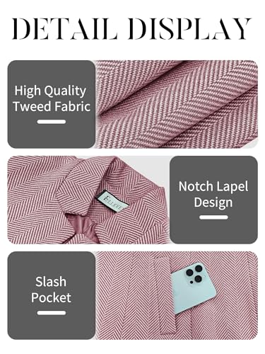 Women's jacket slim fit jacquard patchwork elegant commuting thickened woolen jacket for women2