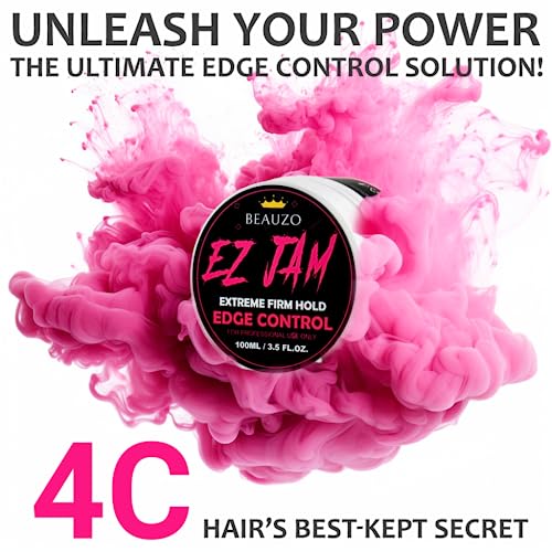 Beauzo Ez Jam Extreme Firm Hold Edge Control 3.5Fl Oz, Edge Control For Black Hair, Edge Gel, Edge Wax, 24 Hour Edge Tamer, Edge Control For Black Hair 4C Extreme Hold thumb #1