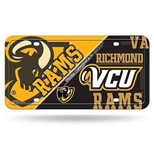 Rico Industries NCAA VCU Rams Metal License Plate Tag 6 x 11.5-