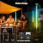 6 Pack 3ft RGB Tube Light Portable 5000mAh Battery Powered LED Tube Lights with Stand & Remote 500 Lighting Effects Stage Light Bar for DJ Party Dance Club Stage Wedding Video Studio Photography - Image 4