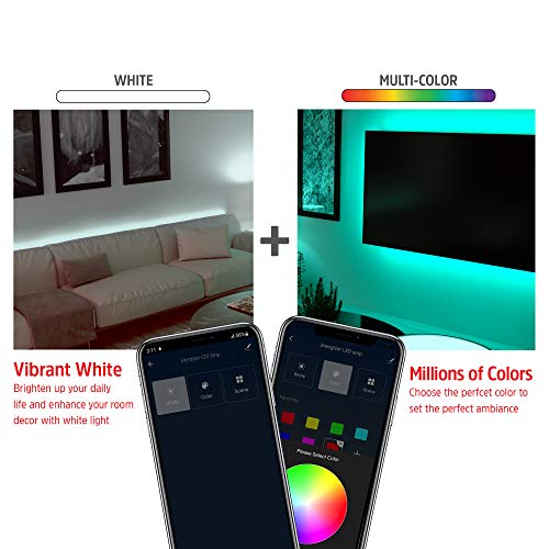 Tira de luz LED inteligente XTREME 6.5 ft blanca brillante miniatura 4