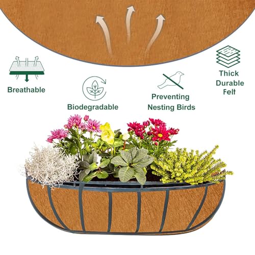 Cesta de fieltro para plantas transpirable que evita raíces podridas 8