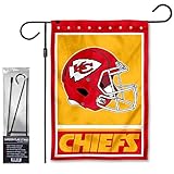 WinCraft Chiefs Helmet Garden Flag and Stand Pole Holder Mount