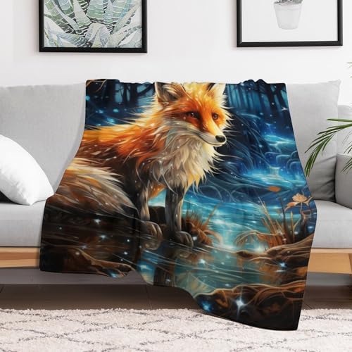 Couverture renard plaid cocooning pour vos soirées sur le canapé