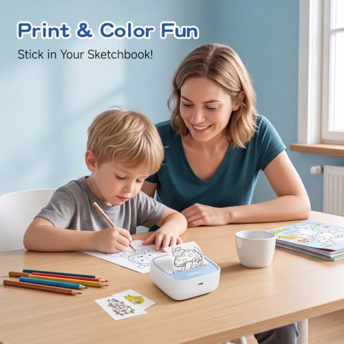 Image of HPRT S1 Bluetooth Thermal Label Printer,Portable Mini Inkless Sticker Maker | Label Maker with 1 Roll Paper,Compatible with iPhone&Android,for Home, School, Office, Travel, Kids. App with Templates