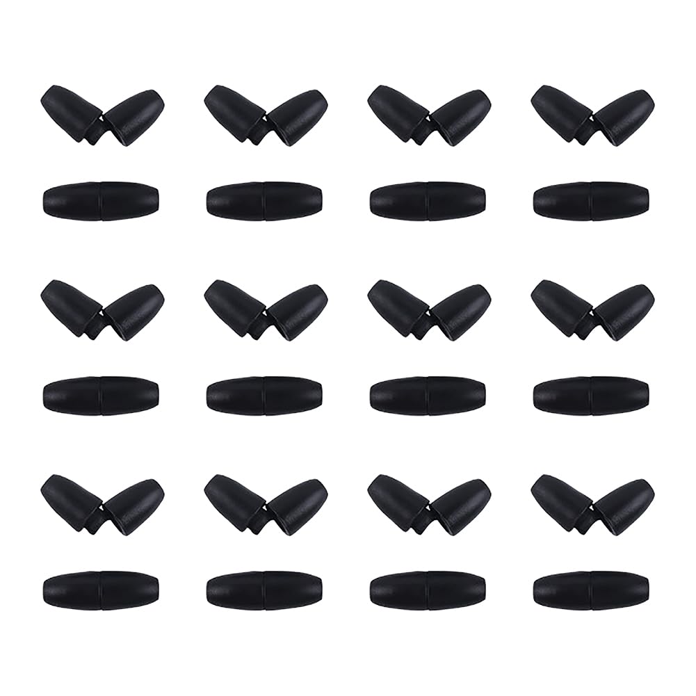 Hugede Black 50 Sets Plastic Breakaway Clasps Bead Barrel Connectors Small Safety Breakaway Clasps Breakaway Lanyard Clasps For Necklace