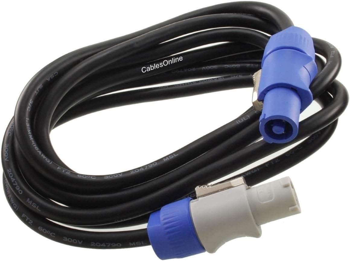 CablesOnline, 25ft. 16AWG Stage Lighting Fixture PowerCon-Compatible Power-Through Jumper Cable, PC-KA625