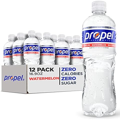 Propel Watermelon Flavored Water with Electrolytes and Vitamins, 16.9 Fl Oz (Pack of 12) Cover