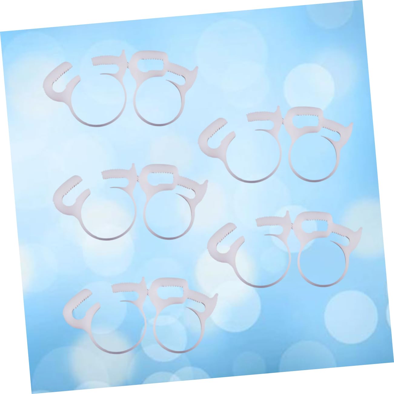 CIYODO 10 Pcs Pipe Clips Sealing Clips White Out White Put Sealant Clips Whiteout Hose Sealing Clamp