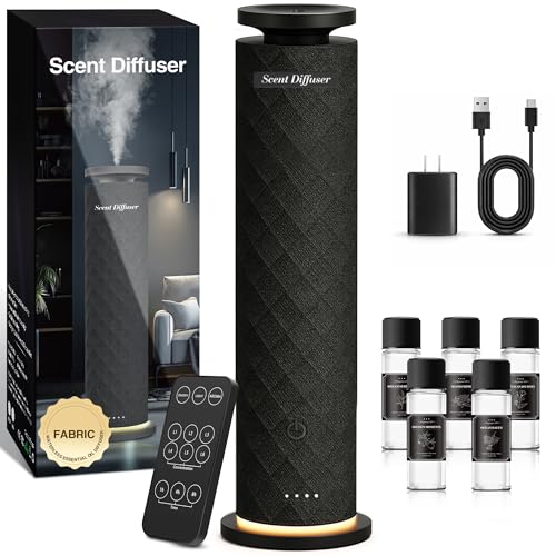 Waterless Scent Diffuser Starter Kit with 5 Oils, Luxury Hotel Style Cold Air Diffuser Oil Machine...