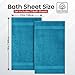 Infinitee Xclusives– Luxury Bath Sheets Towels – 2 Pack 600 GSM (35X70 Inches)– 100% Ring Spun Cotton Large Bath Towels for Bathroom (Serene Teal, Bath Sheet Pack of 2)