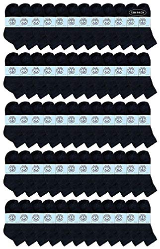 120 Pairs Of Yacht & Smith Wholesale Bulk Kids Mid Ankle Socks, Cotton Sport Athletic Ankle Socks Size 4-6