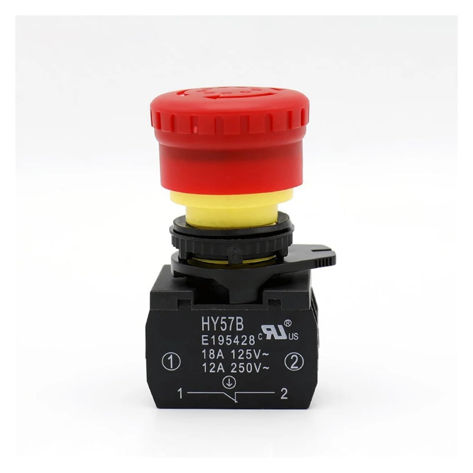 KEDU HY57B interruptor de botón parada emergencia interruptores industriales for equipos maquinaria 2NC 125 V/250 V/400 V 18/12/8A