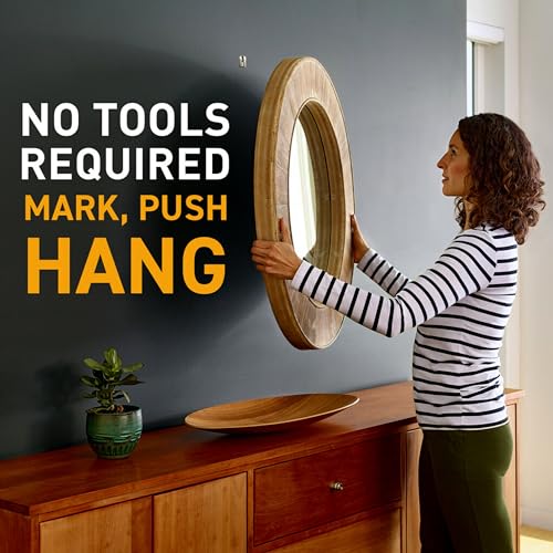3M CLAW Cabide de parede de gesso com marcador temporário, comporta 20 kg, 4 cabides, 4 marcadores/p